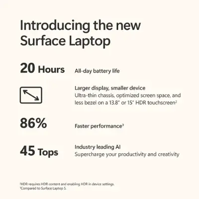 Microsoft - Surface Laptop - Copilot+ PC - 13.8" Touch-Screen - Snapdragon X Plus - 16GB Memory - 512GB SSD (7th Edition) - Dune