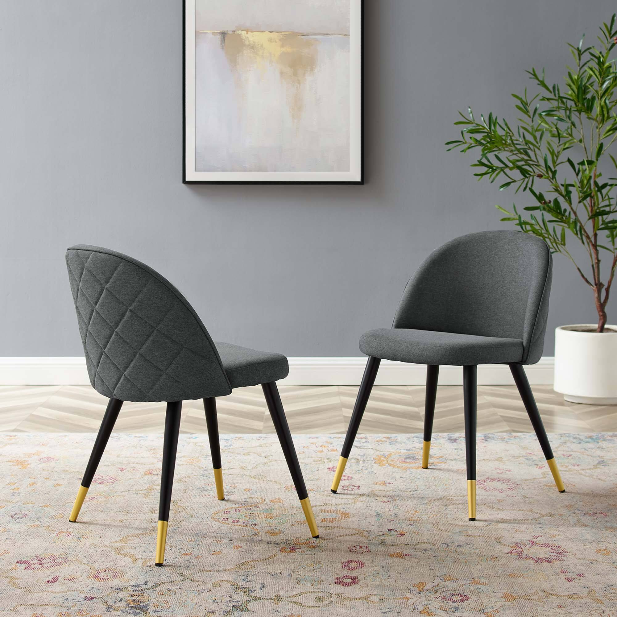 Front. Modway - Cordial Dining Chairs Set of 2 by Modway - Gray.
