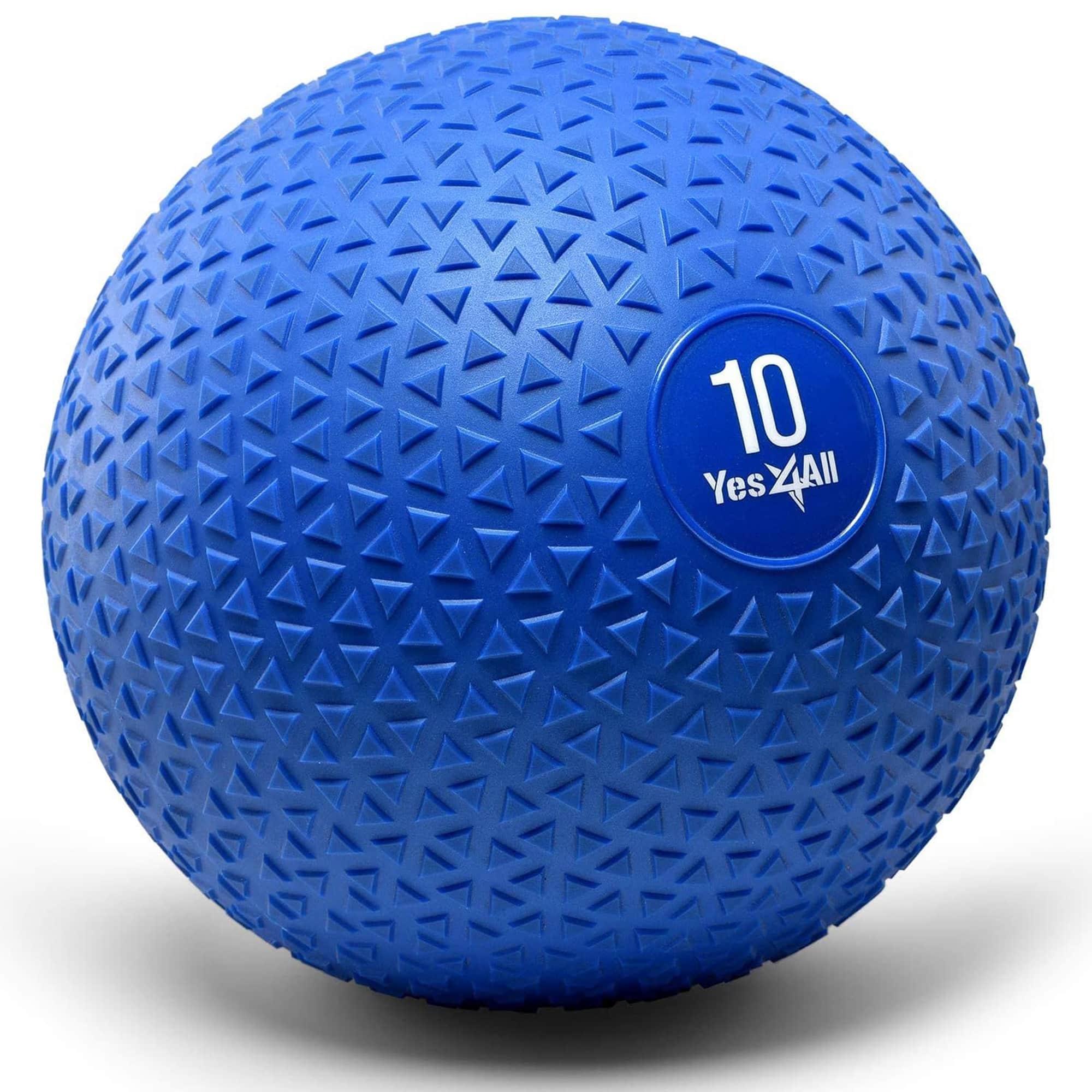 Yes4All - 10Lb Slam Ball, Durable Sand Filled Workout Weight Ball, (Triangle) - Blue price history on PriceWatchPro