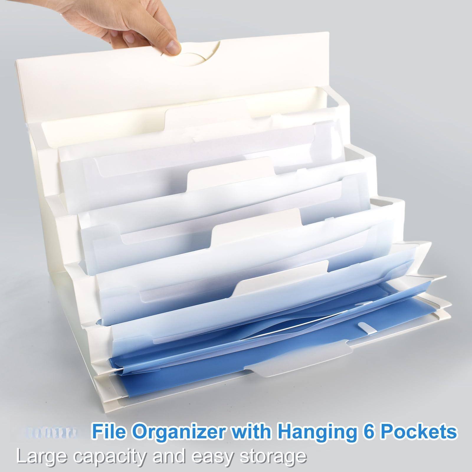 File Organizer with Hanging 6 Pockets  
Large capacity and easy storage
