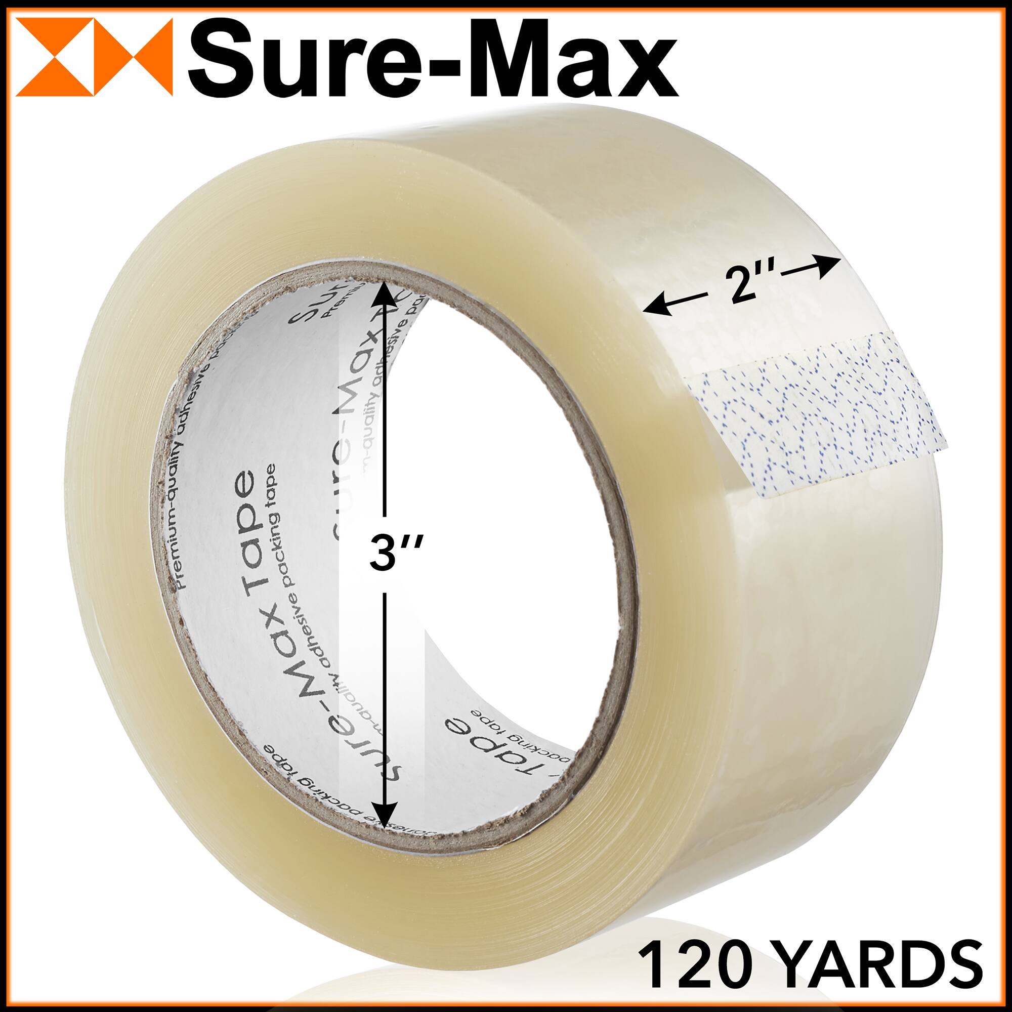 Sure-Max  
Premium-quality Tape  
3" adhesive tape  
2" wide  
120 YARDS