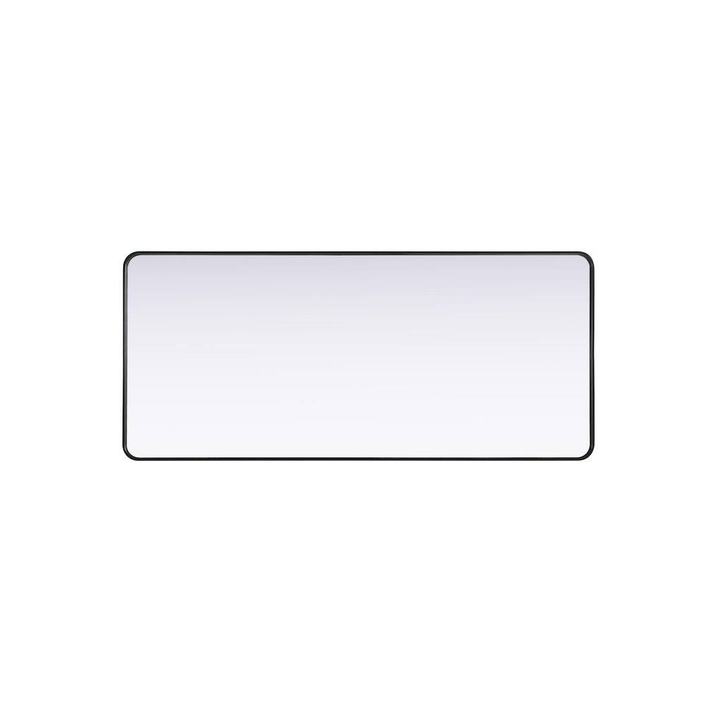Alt View 4. Elegant Decor - Contour Metal Rectangle Mirror 32x72 in Black - Black.