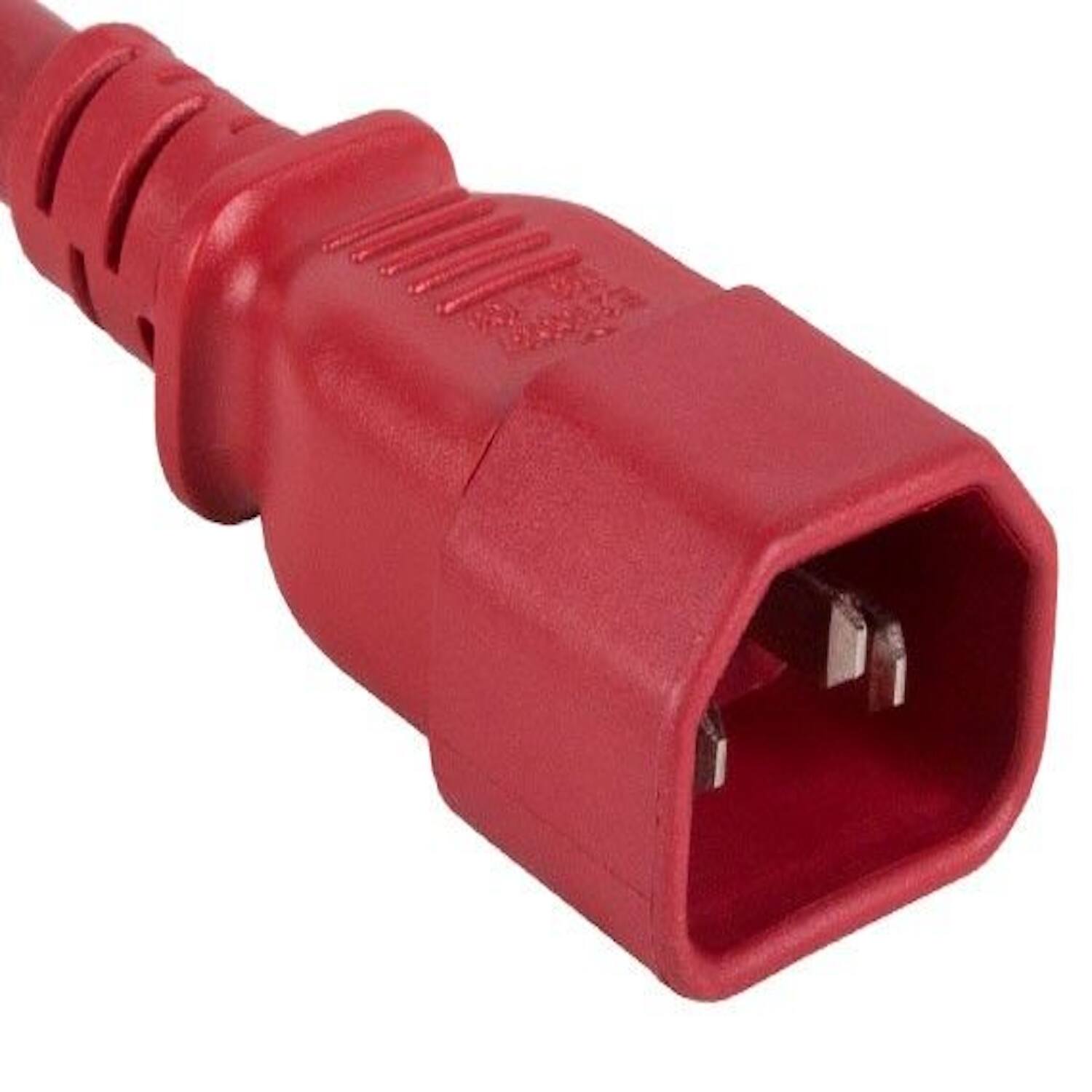 Angle. Sanoxy - SANOXY Cables and Adapters; 4ft 14 AWG 15A 250V Power Cord (IEC320 C14 to IEC320 C19), Red - Red.