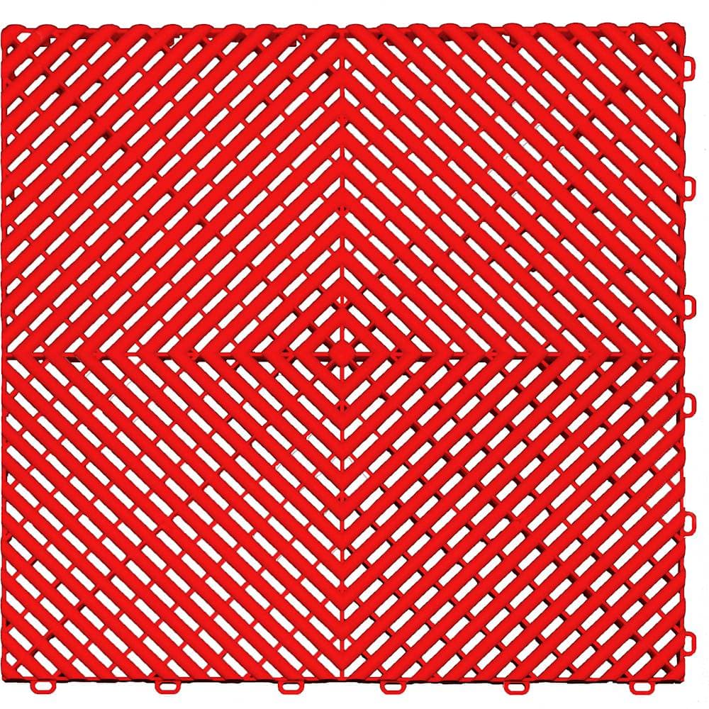 Swisstrax - Ribtrax Floor Tile - Racing Red - Larger Front