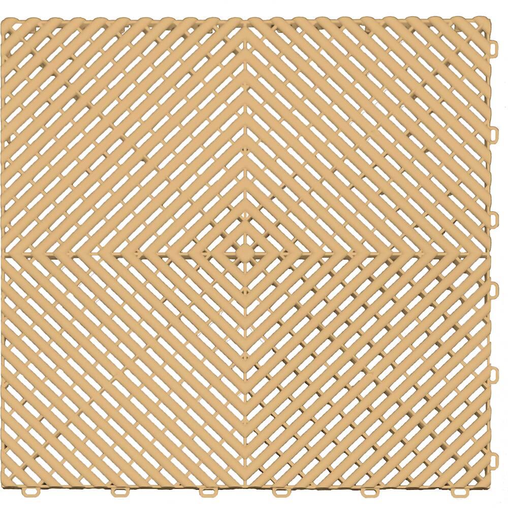 Swisstrax - Ribtrax Floor Tile - Mocha Java - Larger Front