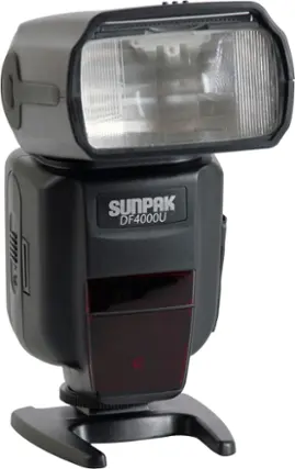 Angle. Sunpak - DF4000U External Flash - Black.