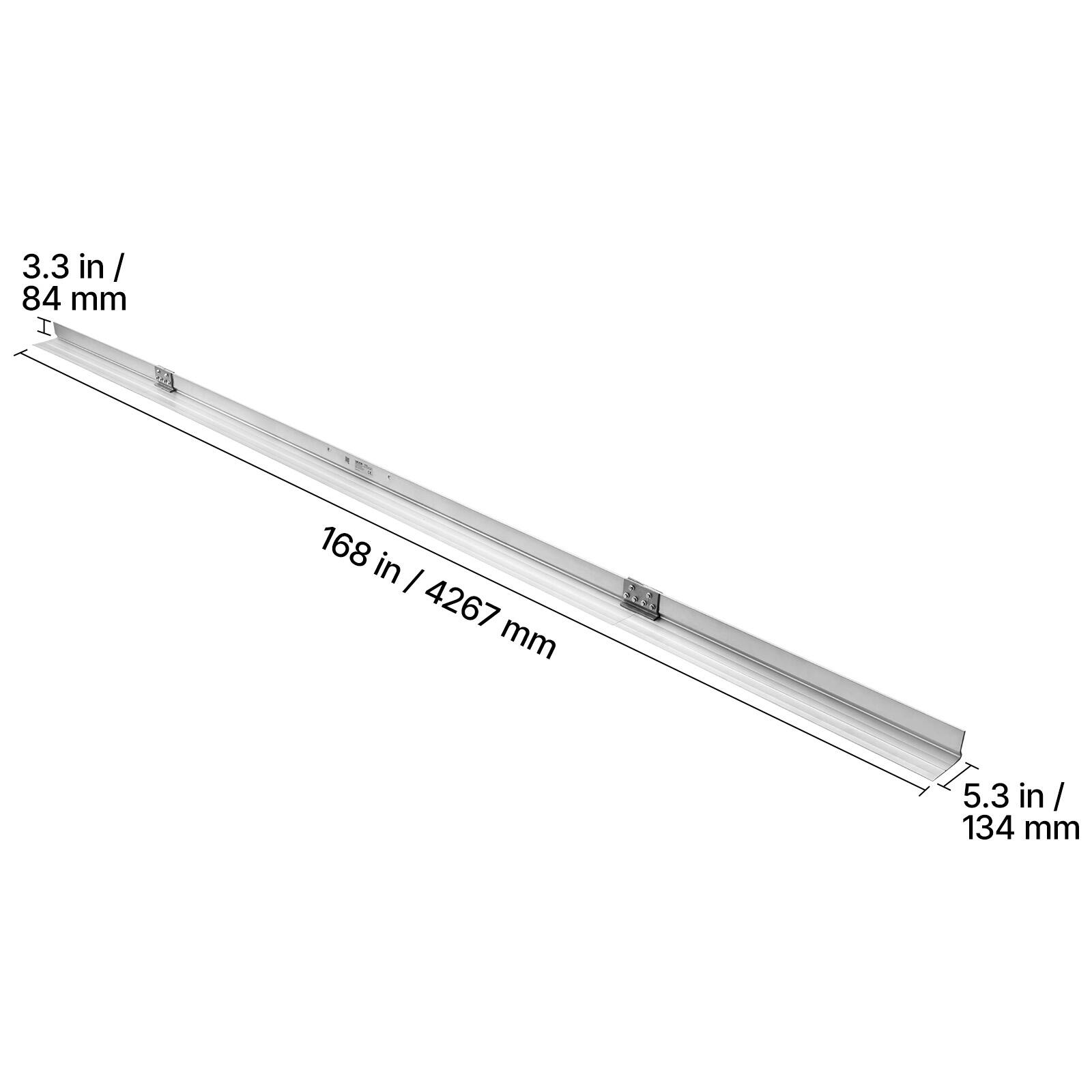 3.3 in / 84 mm  
168 in / 4267 mm  
5.3 in / 134 mm