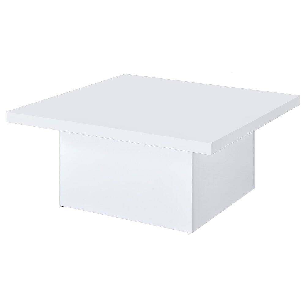Back. Coaster Co. of America - Devar Square Engineered Wood Coffee Table White High Gloss - White High Gloss.