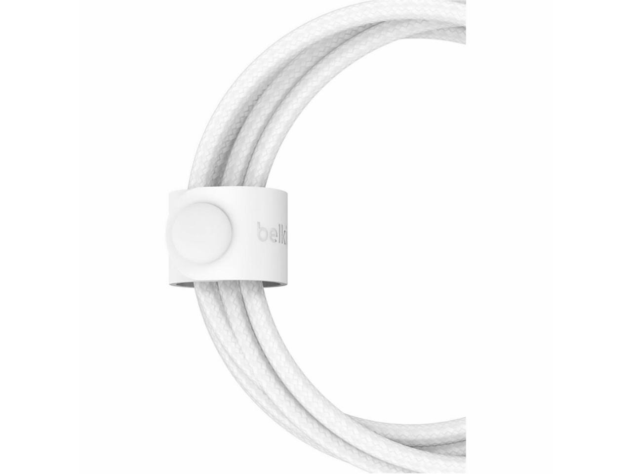 Alt View 3. Belkin - Belkin 60W 2-in-1 USB-C to USB-C and Lightning Cable - 480 Mbps - Braided - M/M - 5ft/1.5m - White - CAC003fq1.5MWH.