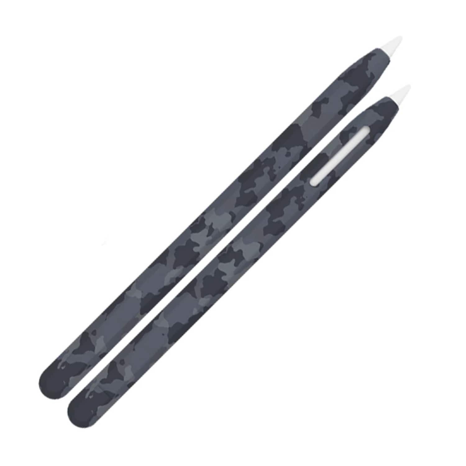 Stock Preferred - Camouflage Silicone Sleeve Soft Grip Skin Cover Case For Apple Pencil 2nd Generation - Grey - Gray
