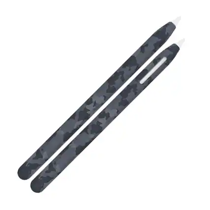 Front. Stock Preferred - Camouflage Silicone Sleeve Soft Grip Skin Cover Case For Apple Pencil 2nd Generation - Grey - Grey.