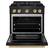 Angle. ZLINE - Autograph 30" Paramount Black Stainless Gas Range w/ 4 Burners & Bronze Accents (SGRBZ-30-CB) - Black Stainless Steel.