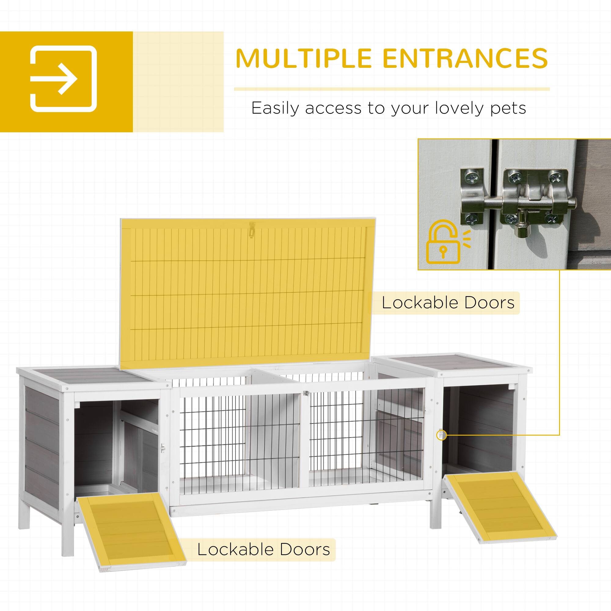 MULTIPLE ENTRANCES  
Easily access to your lovely pets  

Lockable Doors  
Lockable Doors