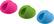 Angle. Insignia™ - Cord Keeper (3-Pack) - Pink, Green, Blue.
