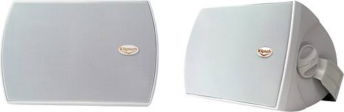 Front Standard. Klipsch - 5" 2-Way Outdoor Speakers (Pair) - White.