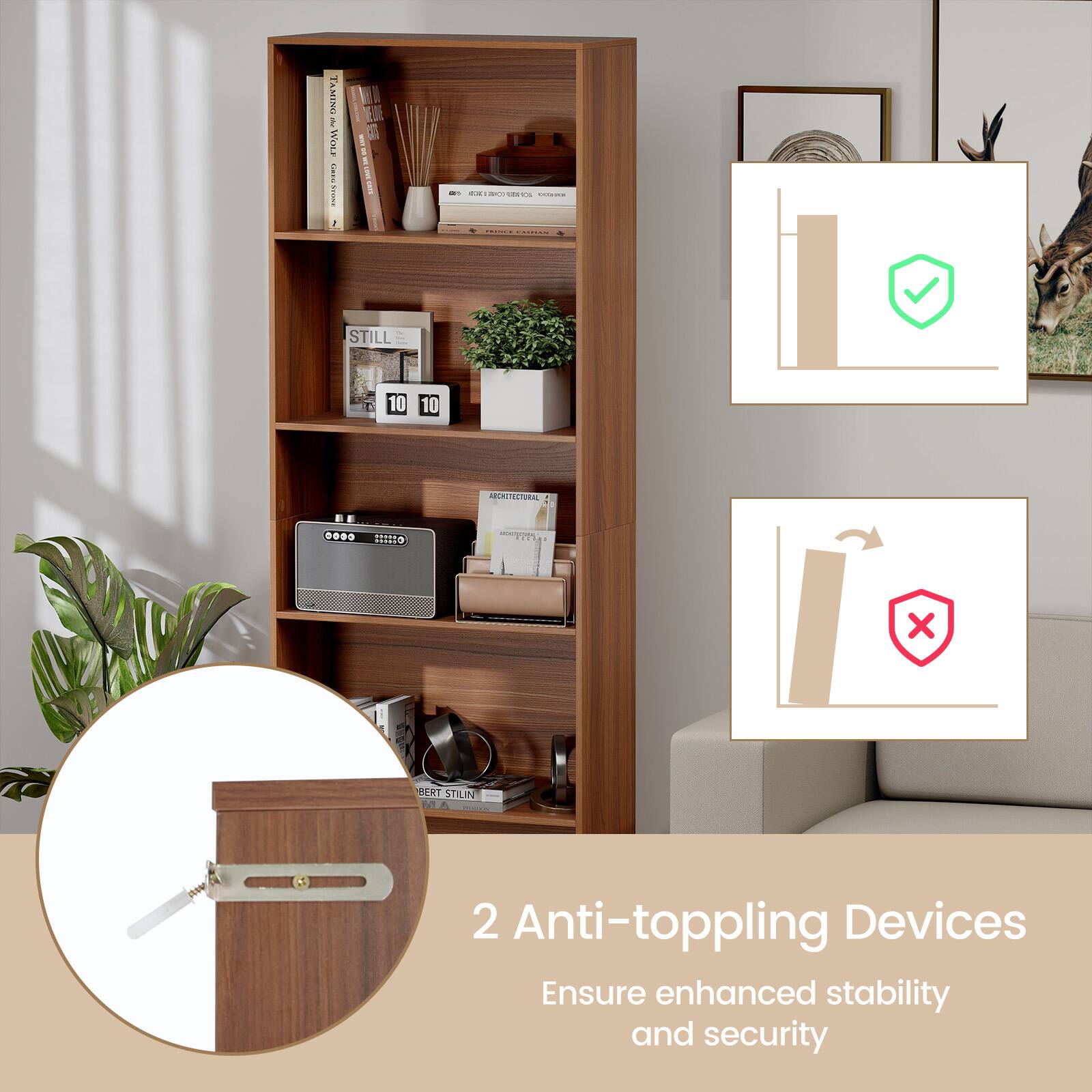 Taming 2 Wors GeteSooas - EDE! i I BCOI | : - STILL 10 10 ARCRUISSTRA

Anti-toppling Devices Ensure enhanced stability and security
