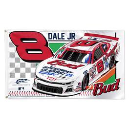 WinCraft - Dale Earnhardt Jr. Budweiser Baseball 3" x 5" Single-Sided Deluxe Flag - Multicolor