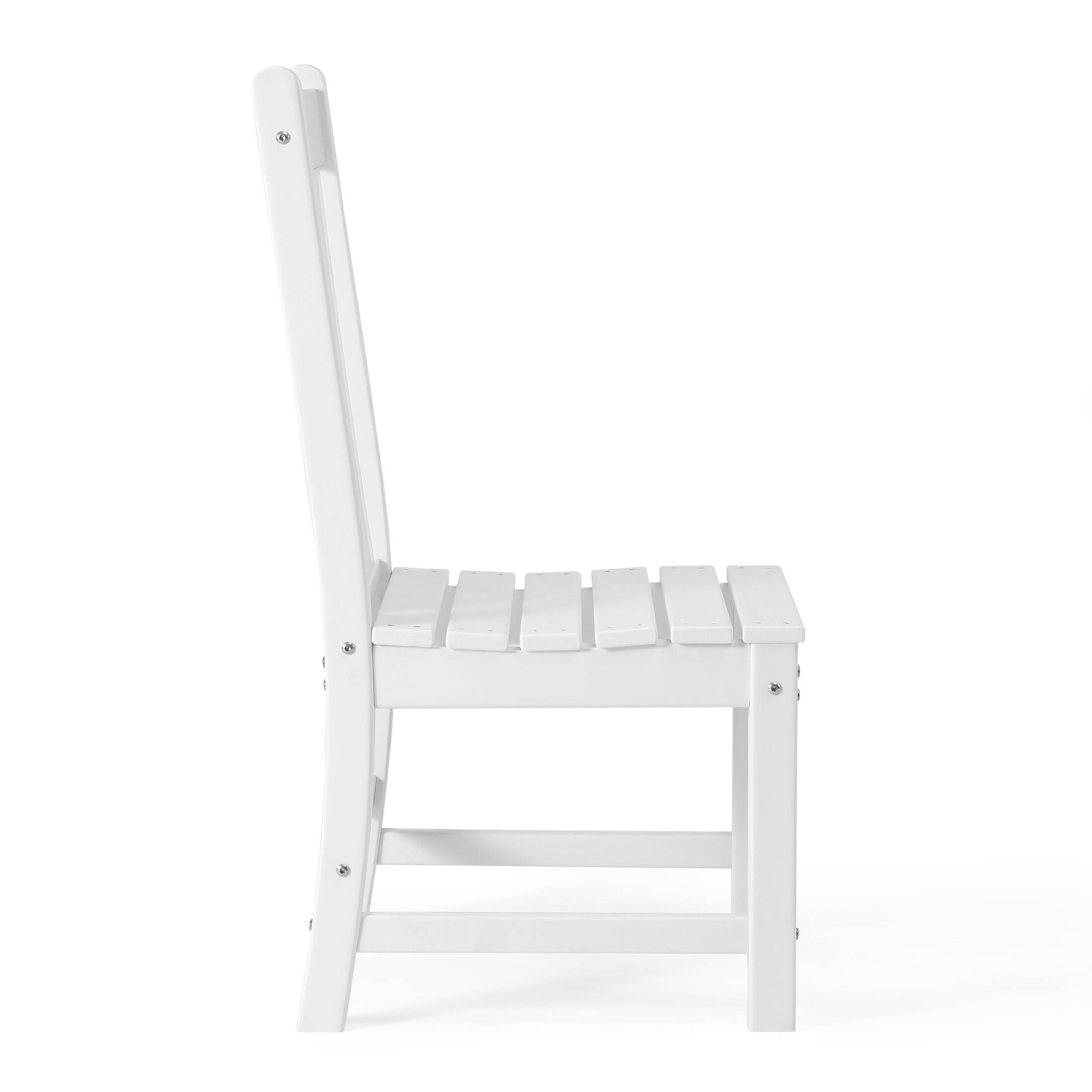 Left. WestinTrends - WestinTrends Malibu Outdoor Patio Dining Chair - White.