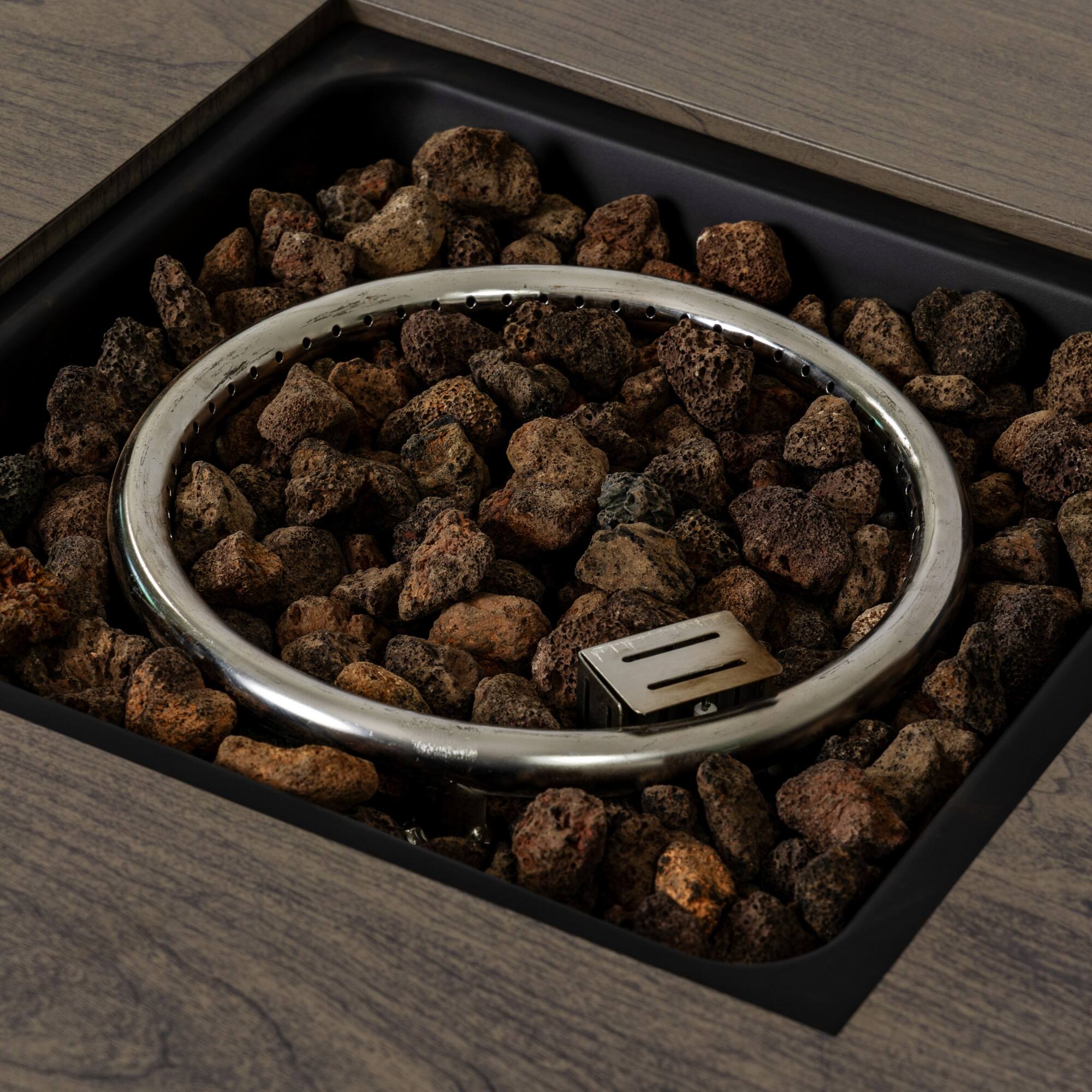 Alt View 9. PexFix - 54 in. Iron Fire Pit Table w/ Ice Bucket Design & Waterproof Cover – Perfect for Patios & Outdoor Entertaining - Grey.