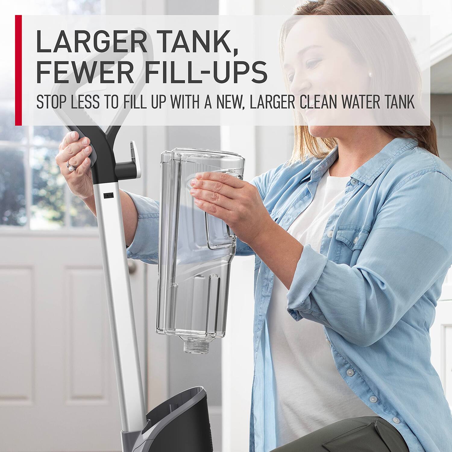 LARGER TANK, FEWER FILL-UPS  
STOP LESS TO FILL UP WITH A NEW, LARGER CLEAN WATER TANK