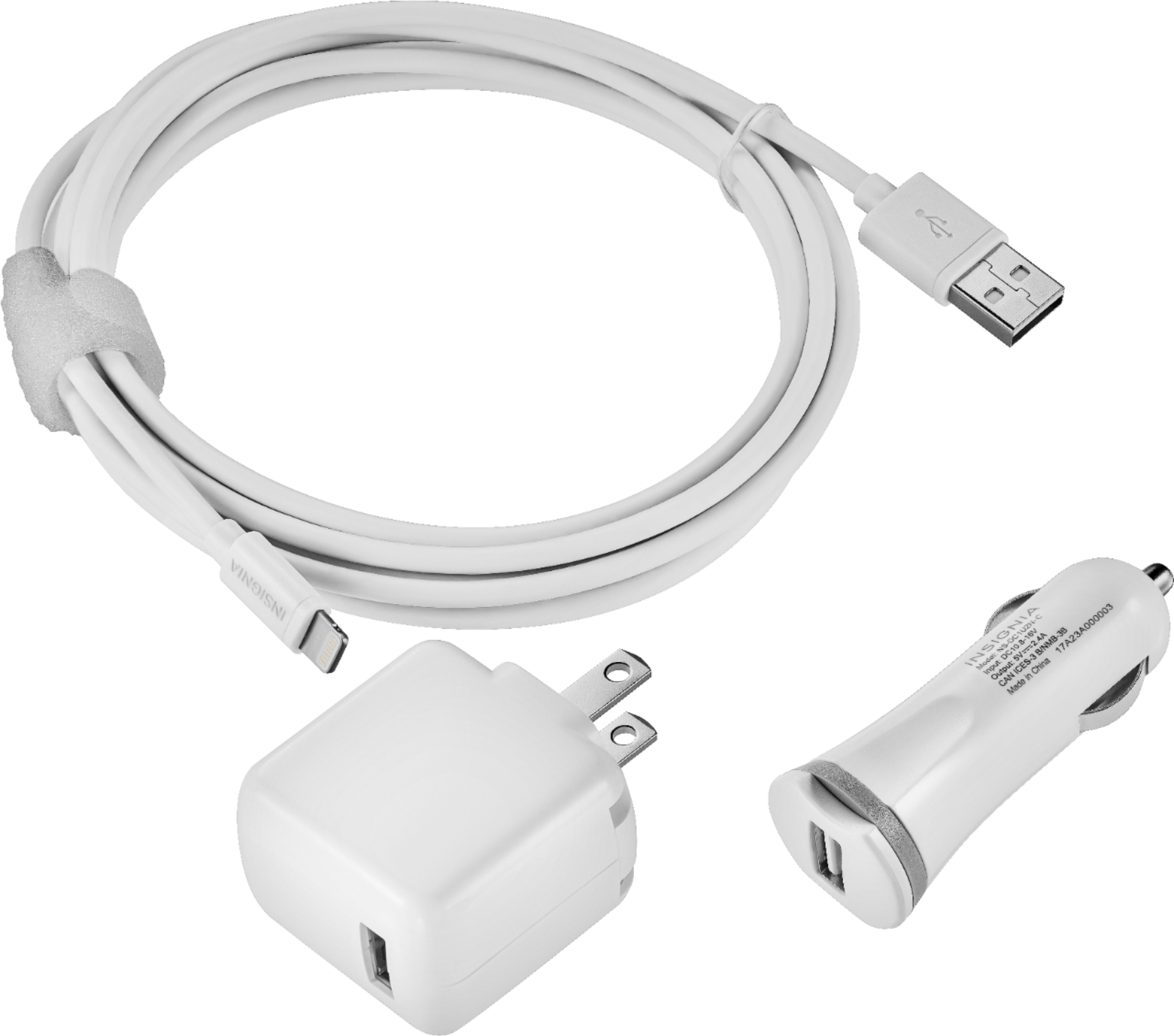 10' Lightning Charge-and-Sync Cable Kit White NS-MI7K10 - Best Buy