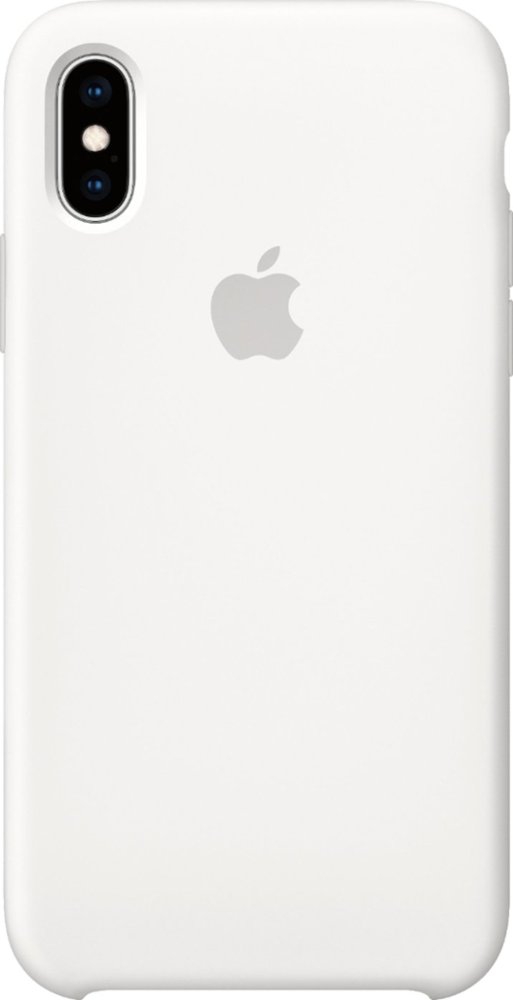 apple - iphone xs silicone case - white
