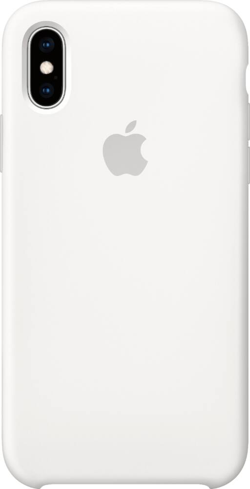 apple - iphone xs silicone case - white apple - iphone xs silicone case - white