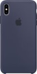 Front Zoom. Apple - iPhone® XS Max Silicone Case - Midnight Blue.