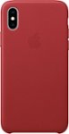 Front. Apple - iPhone® XS Leather Case - (PRODUCT)RED.
