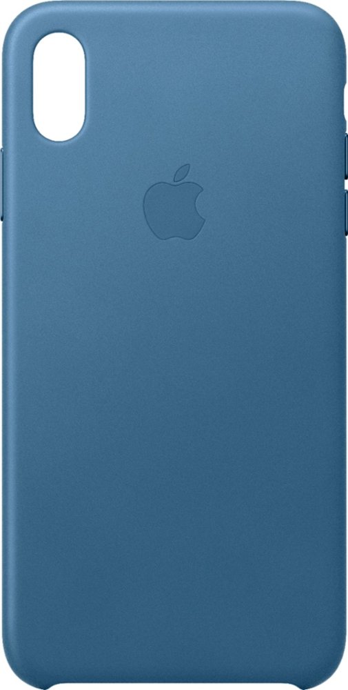 apple - iphone xs max leather case - cape cod blue