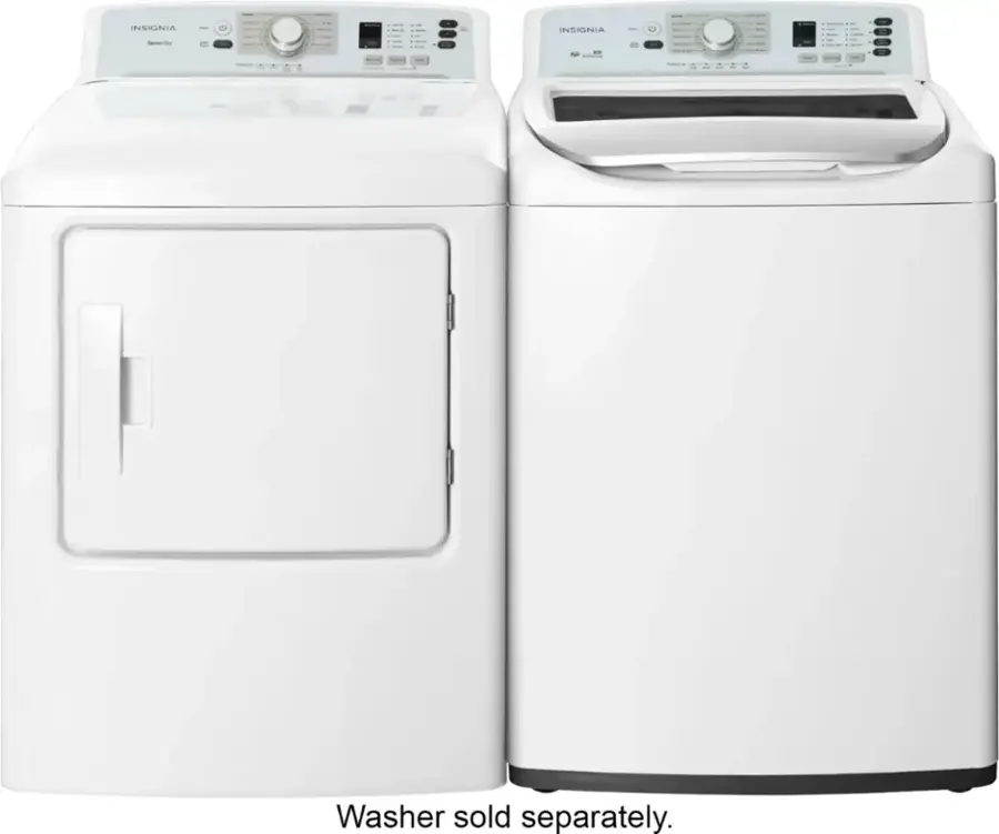 Alt View 12. Insignia™ - 6.7 Cu. Ft. Electric Dryer with Sensor Dry and My Cycle Memory - White.