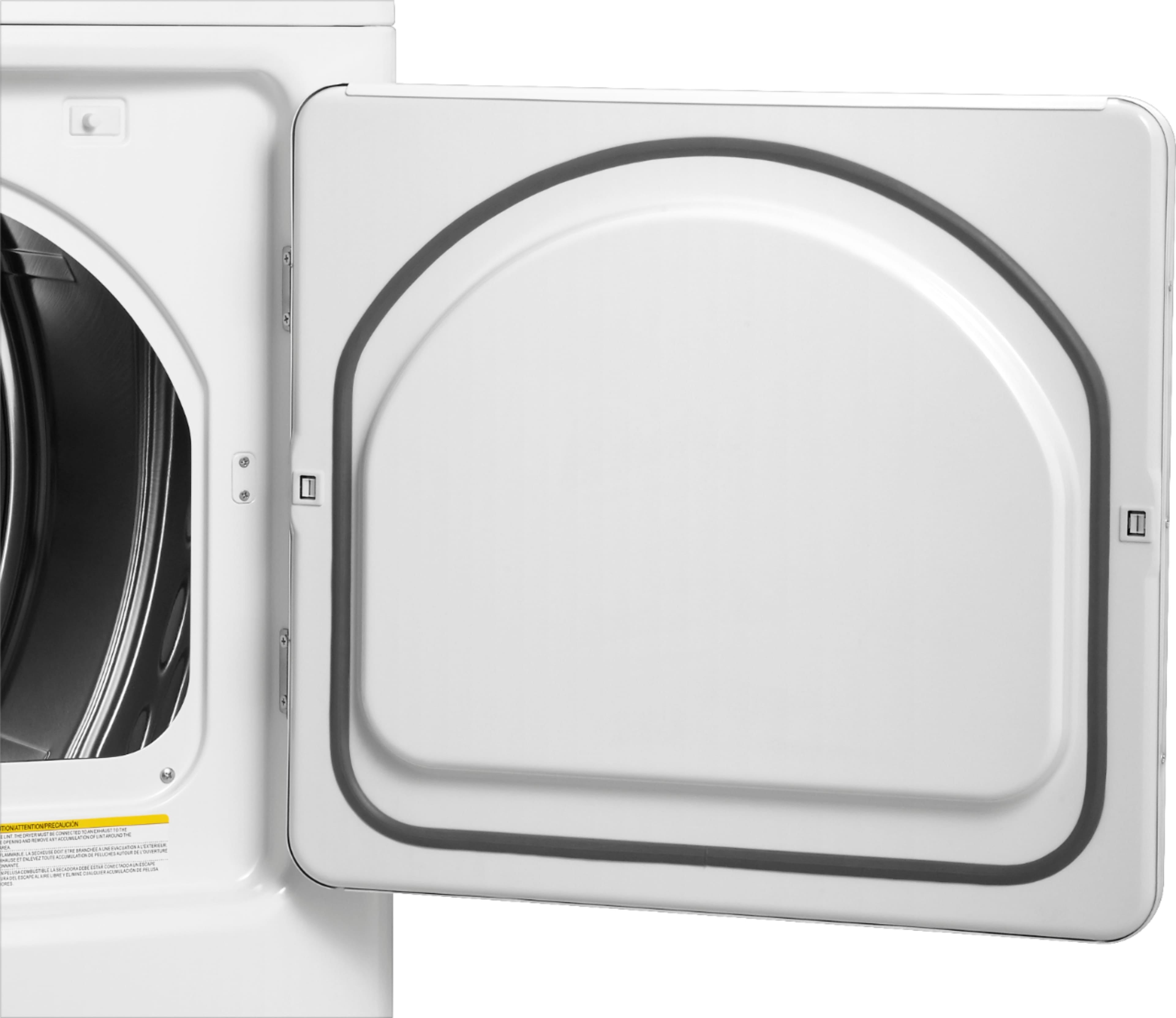 Alt View 3. Insignia™ - 6.7 Cu. Ft. Electric Dryer with Sensor Dry and My Cycle Memory - White.