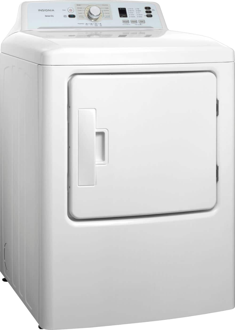 Angle. Insignia™ - 6.7 Cu. Ft. Gas Dryer with Sensor Dry and My Cycle Memory - White.