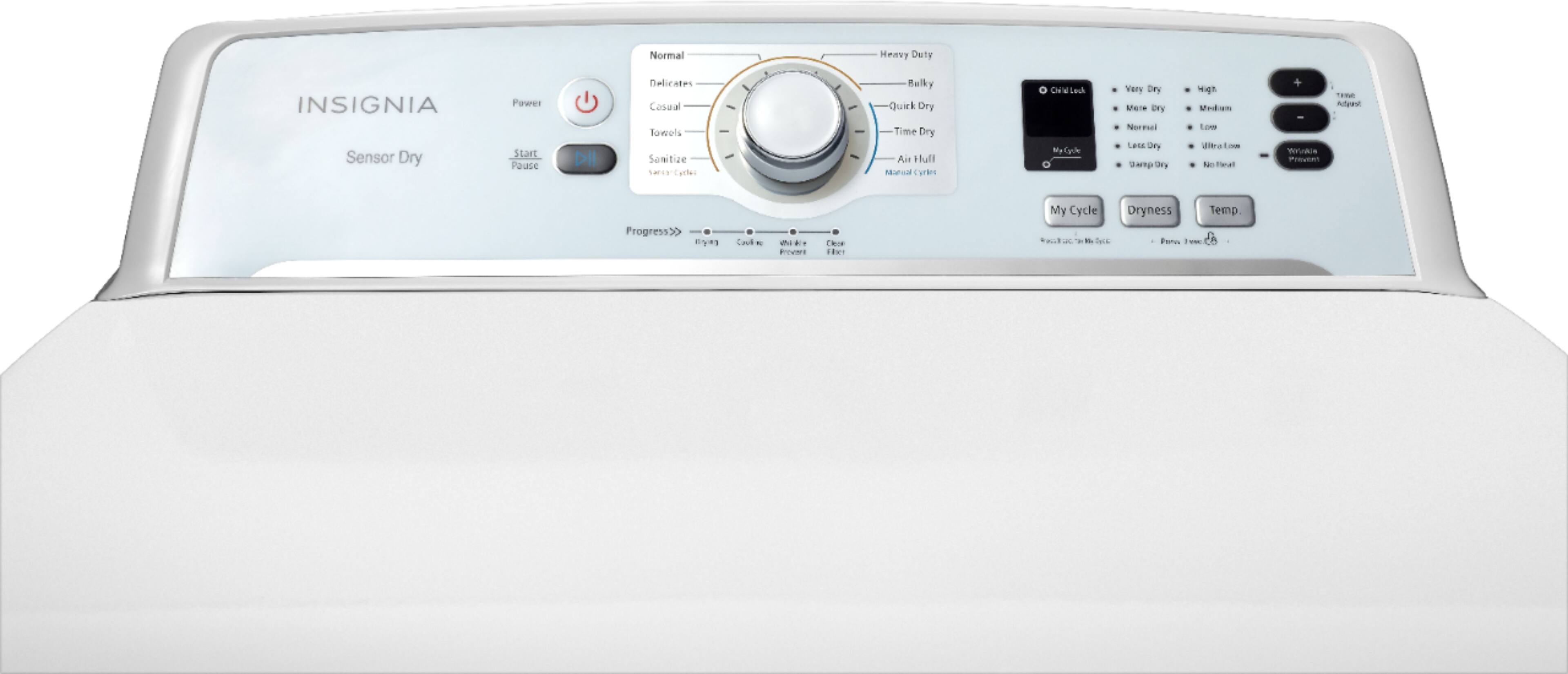 Alt View 1. Insignia™ - 6.7 Cu. Ft. Gas Dryer with Sensor Dry and My Cycle Memory - White.