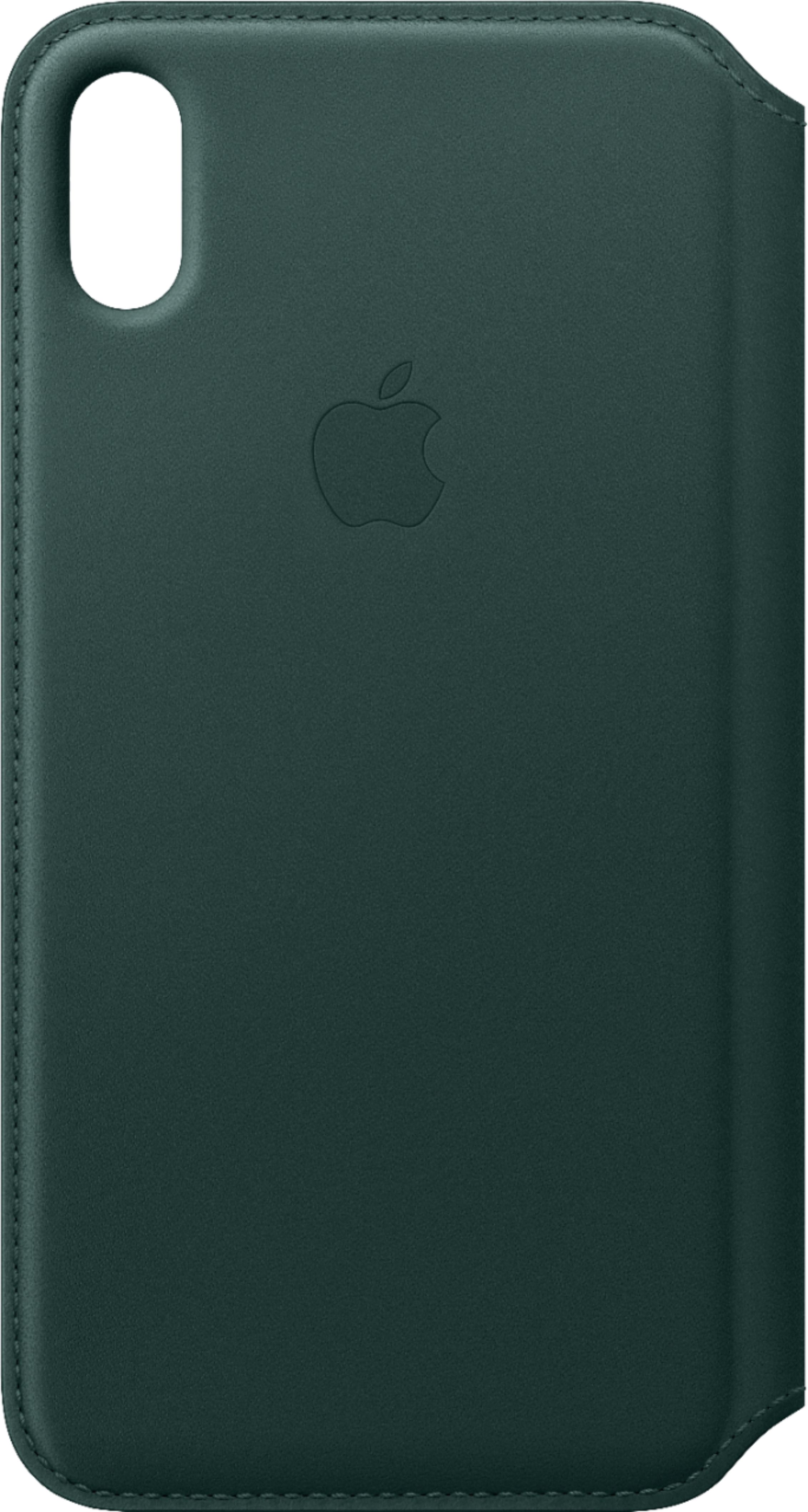 Apple - iPhone® XS Max Leather Folio - Forest Green
