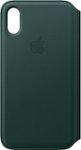 Front Zoom. Apple - iPhone® XS Leather Folio - Forest Green.