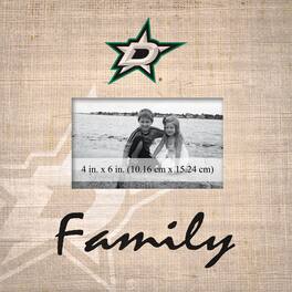 Fan Creations - Dallas Stars 10'' x 10'' Burlap Pattern Frame - Multicolor