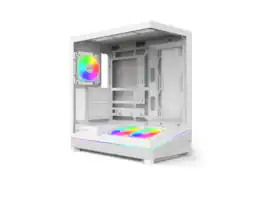 Montech - SKY 3 ATX Case, Panoramic Glass, 360mm Radiator, 3x120mm ARGB Fans, Compact White (SKY3W) - White