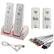 Front Standard. eForCity - Dual Controller Charger and AV HD Component Cable Bundle for Wii.
