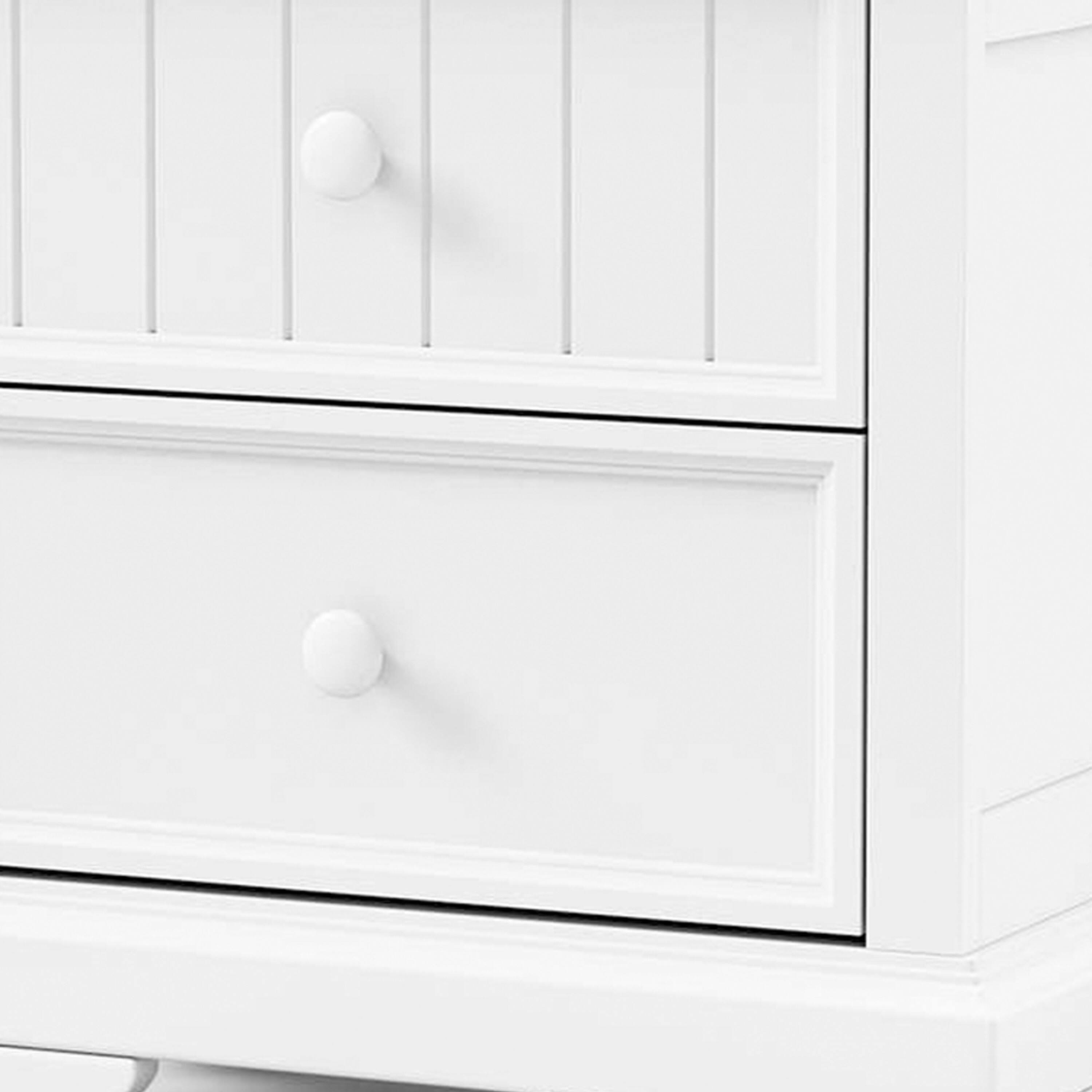 Alt View 1. Manhattan Lane - Toli Nightstand 2 Drawers w Round Knobs,, 24 Inch - White.