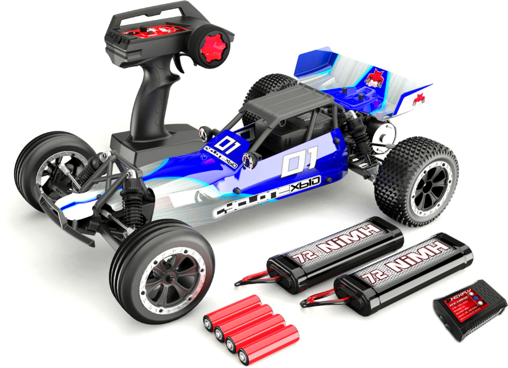 Cyclone All Terrain Pro R/C Blue with Quick Charge & Extra Battery 