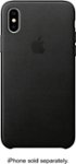 Front Zoom. Apple - iPhone® X Leather Case - Black.