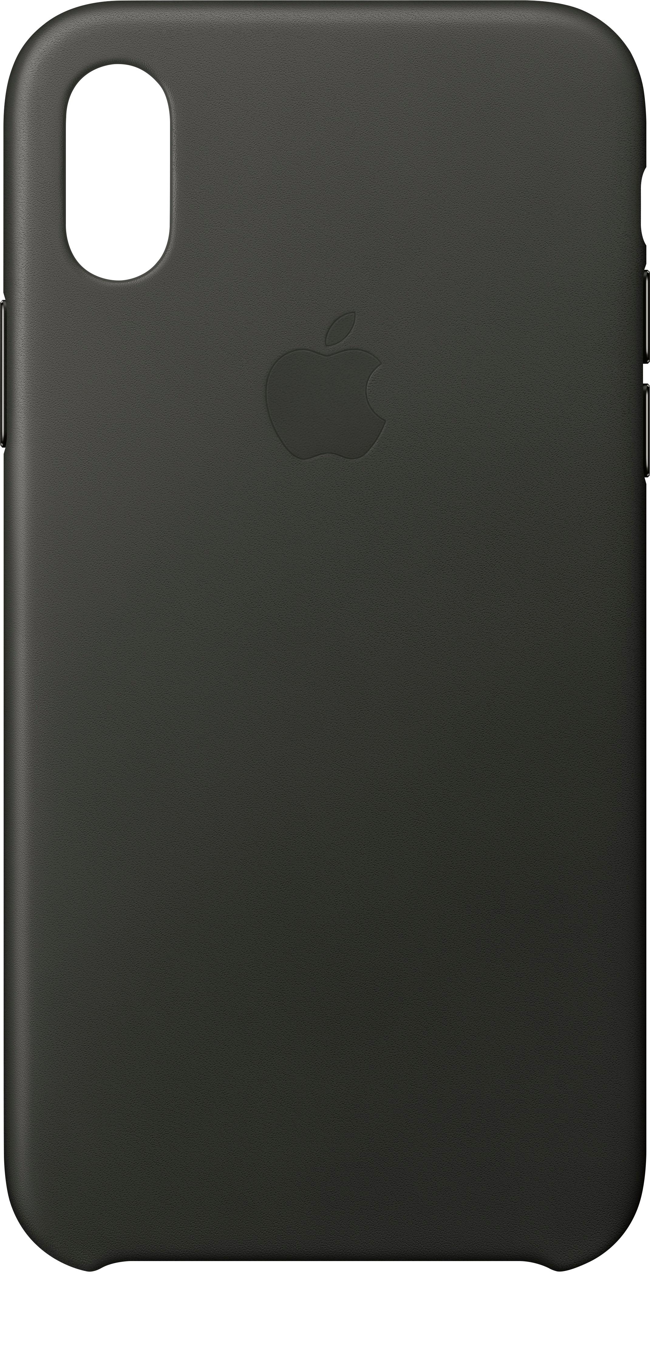 Apple iPhone® X Leather Case Charcoal Gray 006KF0703 - Best Buy