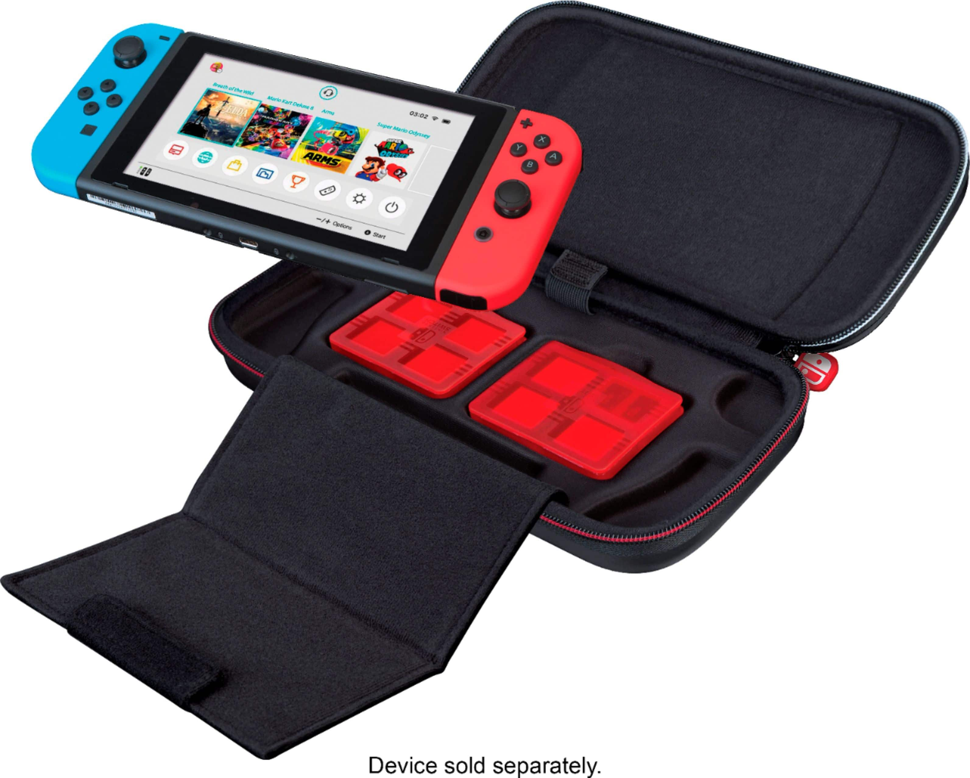 deluxe travel case black for nintendo switch