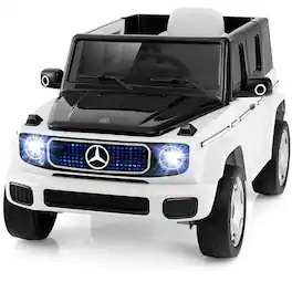 Costway - Licensed Mercedes-Benz EQG Kids Ride On Car with Remote Control Detachable Battery - White