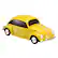 Front. QFX - Retro Car Portable Bluetooth Speaker with Bass Radiator and LED Lights - Yellow.