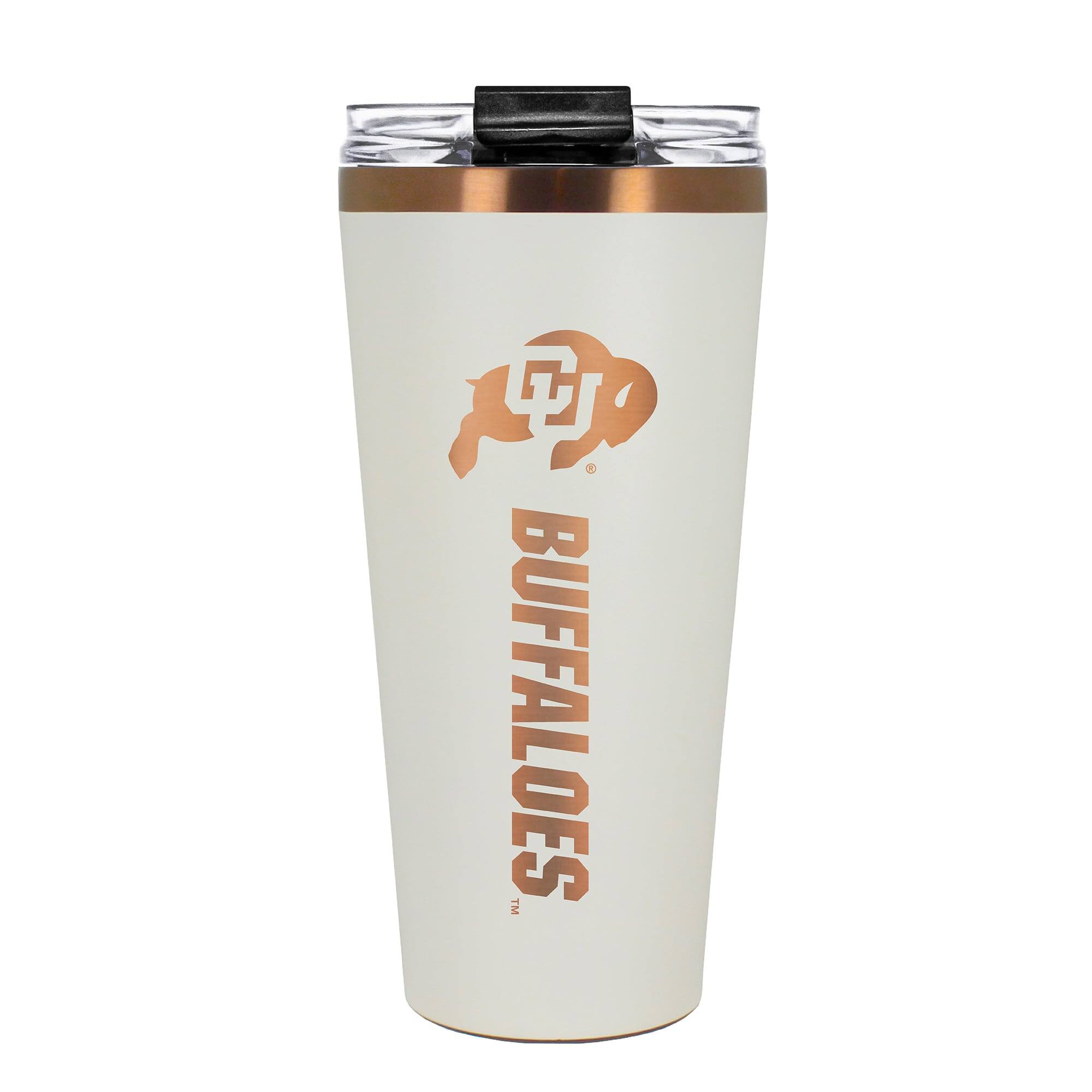 Front. Great American Products - Colorado Buffaloes 30oz. Big Slim Tumbler - Cream.