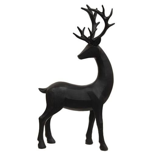 Left. BreeBe - Black Resin Deer 2 Asstd. - Black.