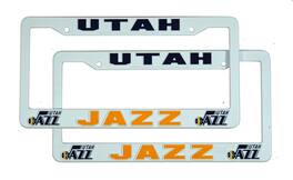 Rico Industries - Utah Jazz Basketball Raised Lettering Plastic License Plate Frame - Set of 2 Frames - Multi