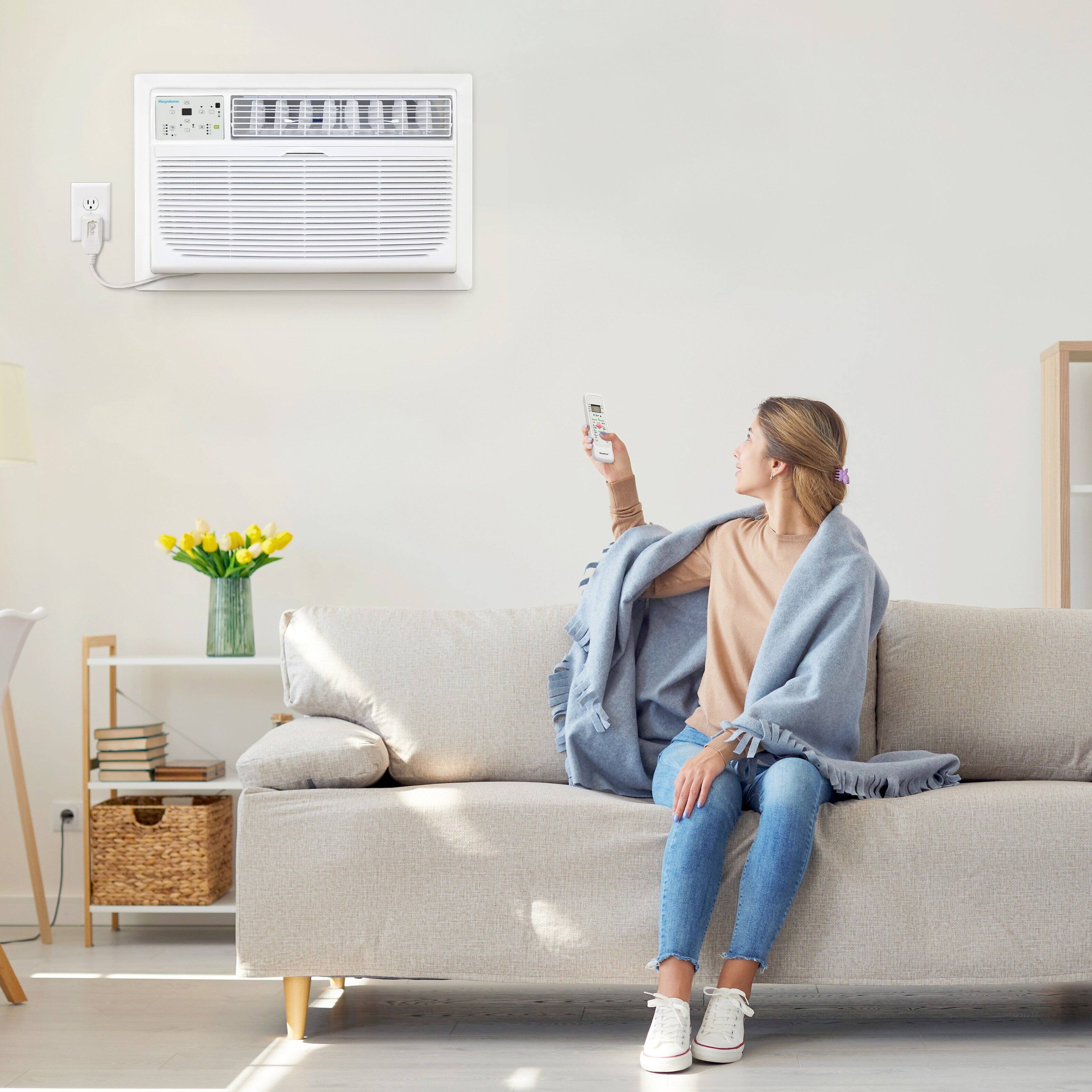 Alt View 24. Keystone - Keystone 14,000 BTU 230V Through-the-Wall Air Conditioner with 10,600 BTU Supplemental Heat Capability - White.